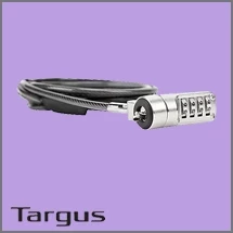 Targus DEFCON® Resettable TrapEZoid Combo Cable Lock Trapezoid Slot Polybag(AC1350036)